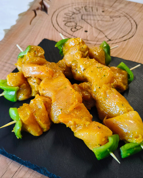 brochette de poulet marinée curry indienne
viande des Hautes-Alpes