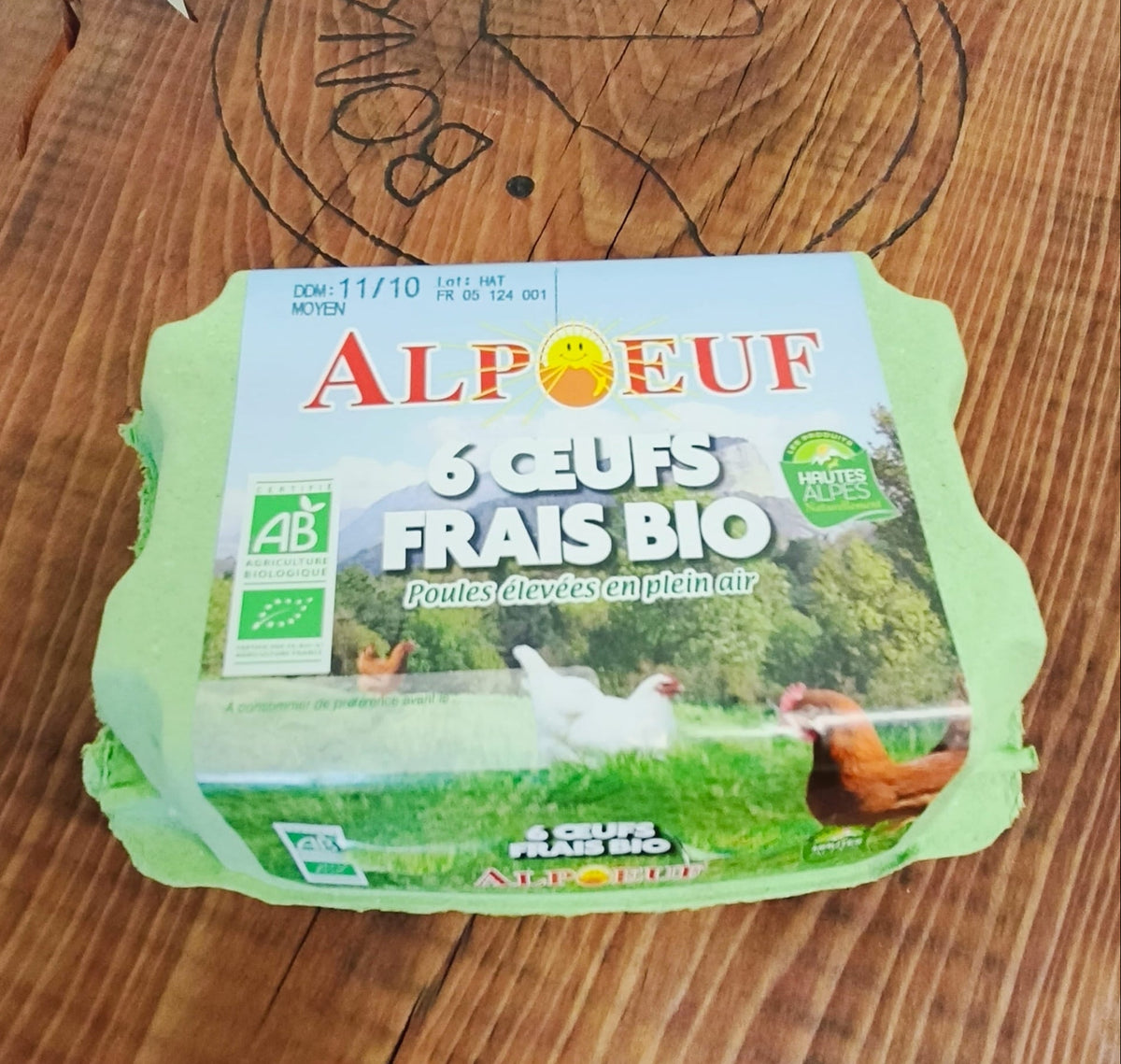 oeufs frais bio x6