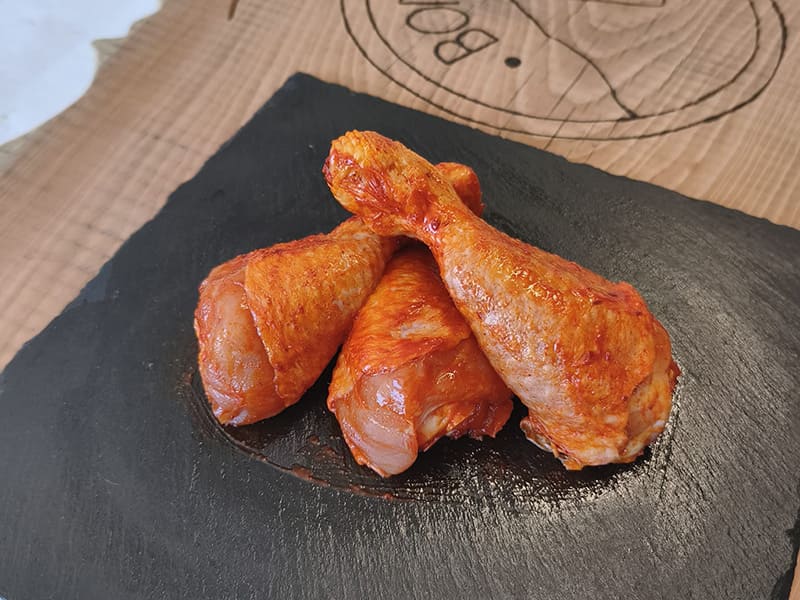 pilon de poulet mariné paprika chorizo
viande des Hautes-Alpes